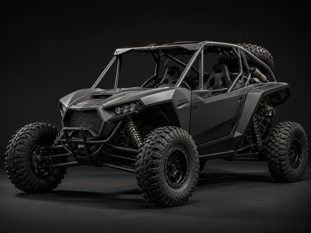 Four-seat long-travel sport side-by-side in a studio
